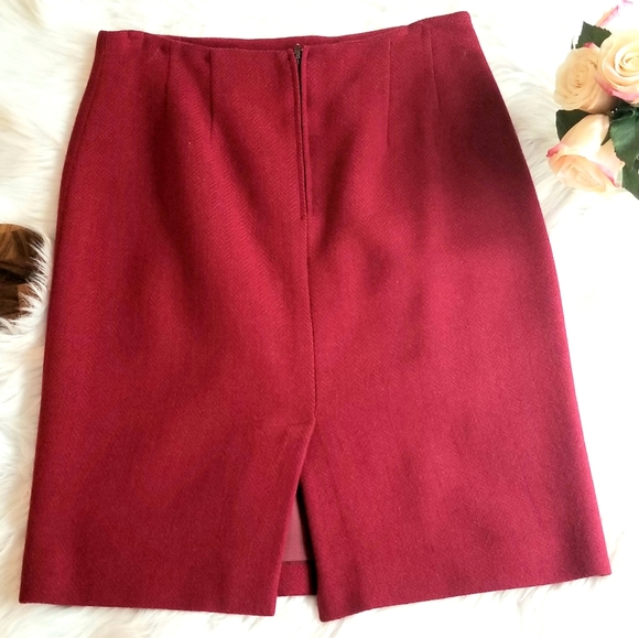 Vintage Bristol County Wool Knee High Pencil Skirt - Picture 4 of 4